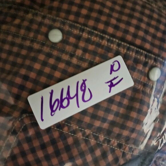 Third Army Shirt Mens Medium Western Pearl Snap Cowboy Rancher Check Long Sleeve - Picture 10 of 10